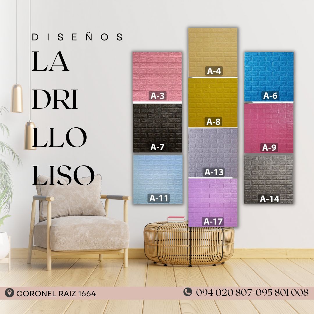 PLACAS AUTOADHESIVAS IMITACION LADRILLO EN UN SOLO COLOR - Imagen 2