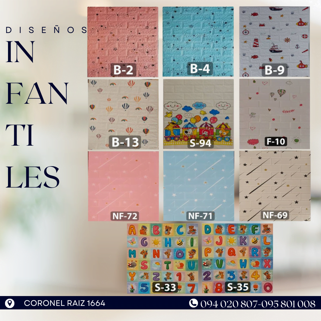 PLACAS AUTOADHESIVAS DISEÑOS INFANTILES - Imagen 2