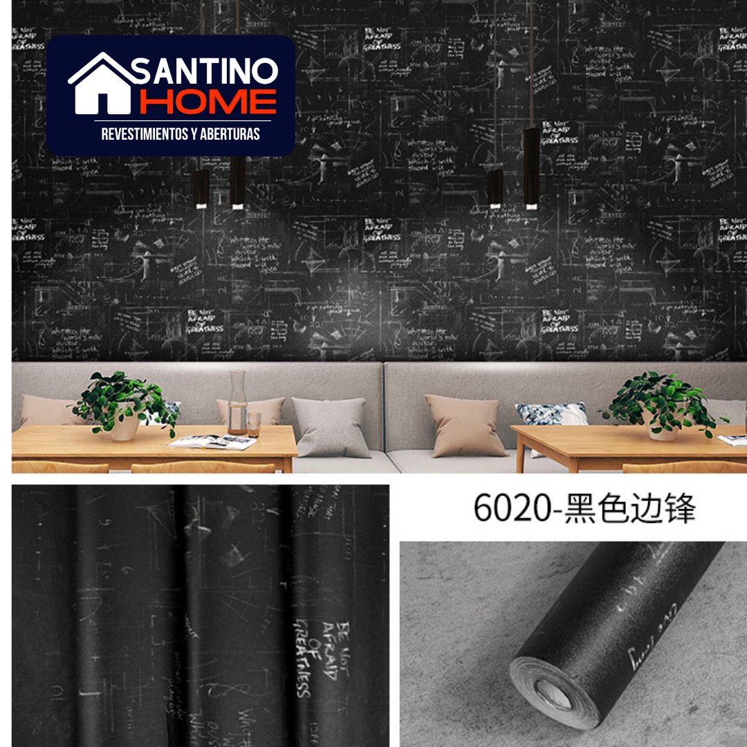 Rollo adhesivo negro grafiteado COD.6020