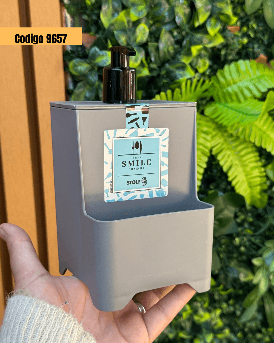Accesorio cocina, dispensador jabón con espacio para esponja - Imagen 3